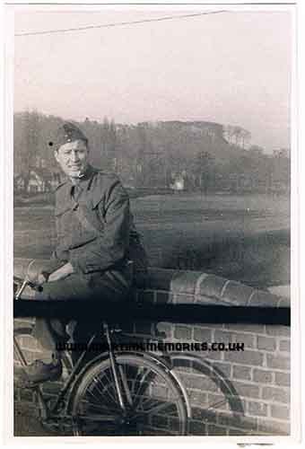 Soldier Heuts on bike, time, place unknown
